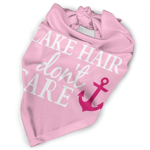Lake Hair Don't Care Dog Bandana,Dog Bandanas Triangle Bibs Scarf Accessories for Small Medium Large Dogs Cats Pets Animals...