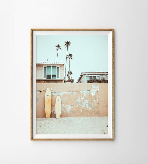 iMagitek Set of 6 Unframed California Coastal Surf Wall Art Prints, Beach Sunset Wall Poster, Surfboard Wall Art (8" x 10")...