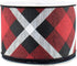 Diagonal Plaid Wired Christmas Ribbon - 2 1/2 inch x 10 Yards, Red Black and White Plaid, Buffalo Checks, Christmas Decorations, Winter Wreath Emb...
