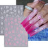 Flower Nail Stickers for Nail Art, 4Pcs Hibiscus Nail Decals White Pink Yellow Flowers Nail Design Stickers 3D Self-Adhesive Nail Art Supplies Sum...