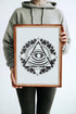 Reusable Third Eye & Pyramid Chakra Stencil 8.5" x 11" - Custom, Spiritual Design for Yoga and Meditation Crafts...