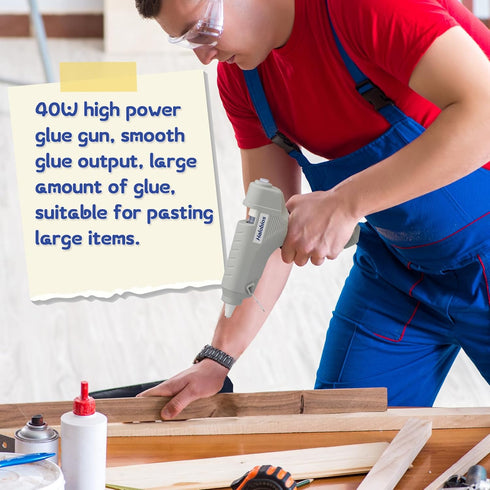 Hot Glue Gun Kit, Halobios Fast Preheating Hot Melt Glue Gun with 20 Glue Sticks, Full Size Glue Gun for Making Decoration School DIY Crafts Proje...