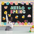 Hello Spring Bulletin Board Flower Bulletin Board Floral Paper Cutouts Floral Bulletin Board Decoration Butterfly Bird Bee Classroom Decor for Kin...
