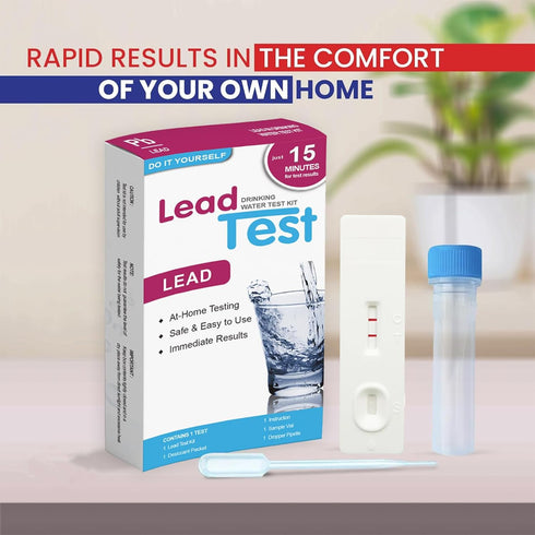 Lead in Drinking Water Test Kit for Well Water & Tap Water Detection to 10 PPB - Simple 3-Step Procedure with Results in Minutes...
