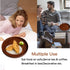 Solid Wood Serving Tray, Round Non-Slip Tea Coffee Snack Plate Food Meals Serving Tray with Raised Edges for Home Kitchen Restaurant (9.5inch, Bro...