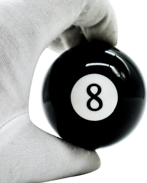HiSport Black 8 Ball Gear Shift Knob, Round Shifter Knobs Black Billiard 8 Style Universal 4 5 6 Speed with 3 Adapters for Manual Car (M 8 * 1.25,...