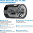 Oil Filter 2540122 2540086 for Polaris Ranger 570 700 800 900 1000 Ranger XP 700 800 900 1000 RZR 800 900 Sportsman 700 600 General 1000...