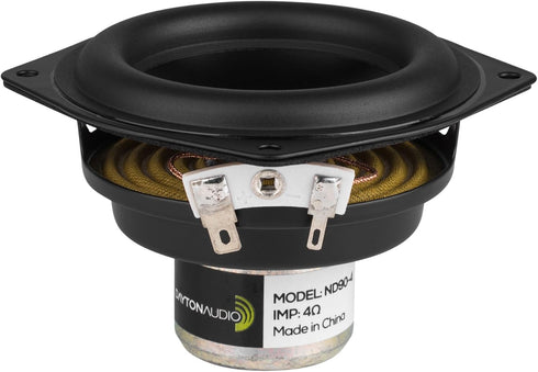 Dayton Audio ND90-4 3-1/2" Aluminum Cone Full-Range Neo Driver 4 Ohm...