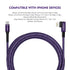 Cable USB-C to Lightning 90 Degree 2Pack 10ft 6ft iPhone Charger Fast Charging Cable Right Angle Cord (Cosmos Purple)......