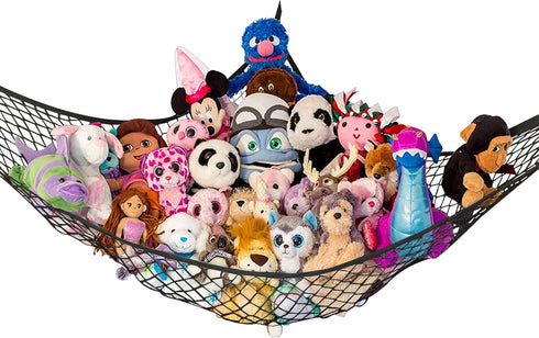 Lilly's Love Large Stuffed Animal Net Hammock for Plushie Toys | Corner Hanging Organizer for your Teddy and Stuffy Collection | Easy to Hang w/In...