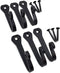 Claimed Corner - Cast Iron Wall Mounted Coat Towel Hat Scarf Bag Hook - 5 Pack (Multi Purpose (Black))...