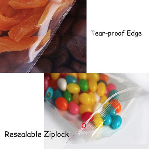 100 Count Clear Resealable Tall Thin Zip Bags, Long Thin Ziplock Bags - 3.9" x 11.8" (10 x 30 cm)...