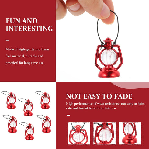 Toddmomy Mini Dollhouse Lantern 6Pcs Mini Kerosene Lamp Miniature Lantern Micro Landscape Ornament Mini Lantern for Dollhouse Accessories...