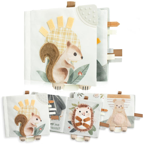 ZICOTO Soft Baby Book with Touch and Feel Pages - Cute Sensory Book for Babies 0-6 Months with Textured Animals, Mirror & Crinkle Paper - The Perf...