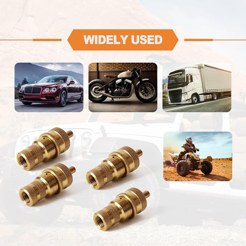 4 PCS Car Air Tire Deflators Kit, Preset Tire Deflator Kit 6-30 PSI Air Down Tire Deflators Offroad Accessories for Car Truck Motorcycle and ATV T...