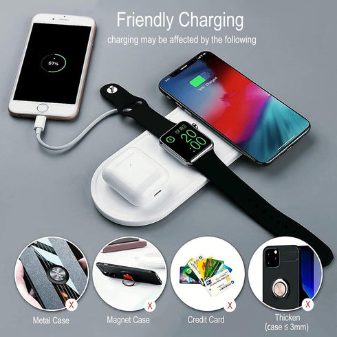 3 in 1 Wireless Charger for iPhone, Apple Watch, AirPods...
