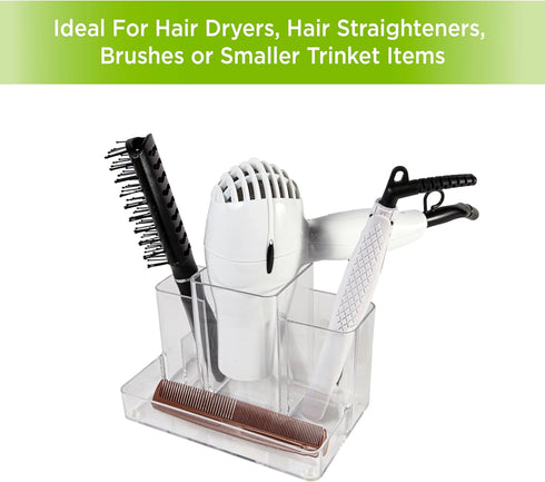 Kenney Bathroom Countertop Hair Care Center Organizer, Clear...
