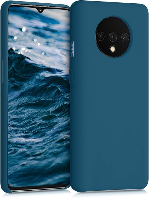 kwmobile Case Compatible with OnePlus 7T Case - TPU Silicone Phone Cover with Soft Finish - Teal Matte...