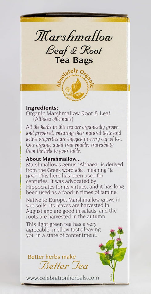 CELEBRATION HERBALS Marshmallow Leaf & Root Organic 24 Bag, 0.02 Pound...