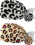 2 Packs Leopard Unisex Scrub Caps Surgical Women with Button Adjustable Hats Surgical Caps for Women...
