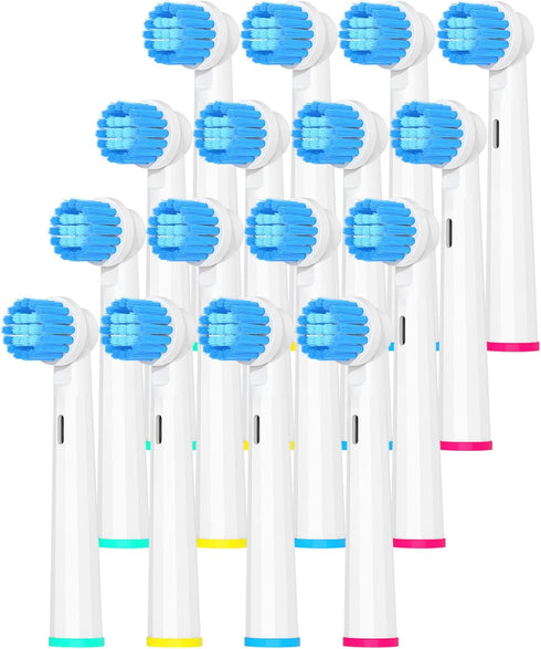 Sensitive Replacement Brush Heads Compatible with Oral-B Toothbrush, Pro Series 1000/500, Smart 1500 Toothbrush Heads Soft, Sensitive Gum Care by ...