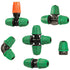 Drip Irrigation Fittings Kit for 1/4" Tubing, 65 Pcs Drip Line Lock Barbed Connectors for Drip Systems - 18 Couplings, 15 Tees, 12 End Caps,1 0 El...