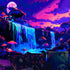 Algasan Blacklight Mushroom Waterfall Tapestry Black Light Nature Tapestry Landscape Tapestry Forest Starry Night Fantasy Wall Hanging Tapestries ...