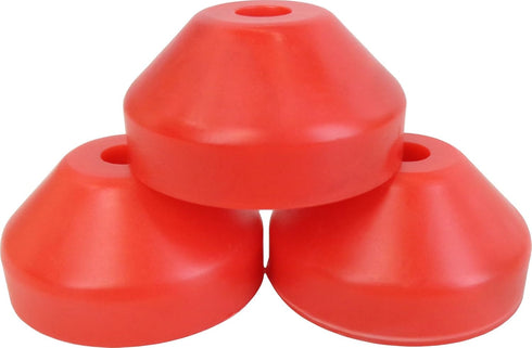 Red Plastic 7" 45rpm Vinyl Record Dome Adapter , Quantity 3 (45 rpm)...