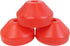 Red Plastic 7" 45rpm Vinyl Record Dome Adapter , Quantity 3 (45 rpm)...