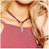 Boho Layered Suede Choker Necklace Tiny Leaf Pendant Necklace Chain Brown O Ring Leather Choker Necklace Vintage 90s Necklace Jewelry for Women an...