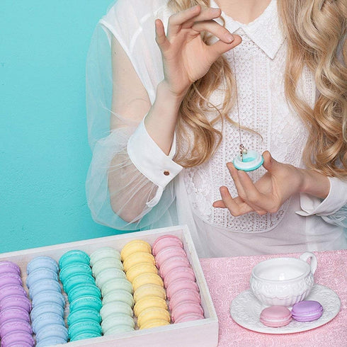 Coolrunner Macaron Case, Mini Macaron Box, Macaron Cute Pill Box, Colorful Macaron Jewelry Storage Box, Shape Storage Box Candy Cute Pill Organize...