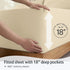 LuxClub 4 PC Full Size Sheet Set Deep Pockets 16" Wrinkle Free Cooling Sheets Machine Washable Hotel Bedding Silky Soft - Cream Full...