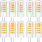 G4 LED Bulbs 110V-130V (Not Low Voltage 12V) G4 Bi-Pin Base Spotlight Lighting Dimmable 5W Warm White 3000K Replace 45W G4 Halogen Lamp, for Under...