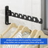 Wall Mounted Clothes Drying Rack, Wall Clothes Hanger Foldable, Laundry Hanger Hook for Bathroom, Wall Clothes Rack Indoor, Perfect for Small Spac...