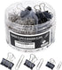 Paper Clips 340pcs Paper Clips Assorted Sizes Binder Clips Large/Small Paper Clips (Black)...