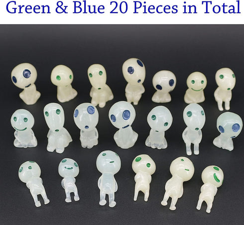 Fairy Garden Accessories Tree Elves Easter Egg Fillers Glow in Dark Basket Stuffers Garden Alien Decor Miniature for Micro Landscape Outdoor Statu...