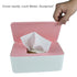 Diaper Wipes Dispenser, Tissue Storage Box Case, Wet Wipe Dispenser Holder with Lid for Home, Office, Cars (Pink)...