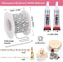 B7000 Clear Glue Crystal Rhinestone Close Chain Trim, 8 Yards 2MM Silver Rhinestone Chain Clear Beads for Sewing Clothes Cups DIY Craft Jewelry We...