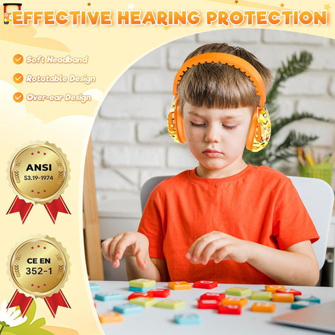RIIKUNTEK Noise Cancelling Headphones for Kids, SNR 27dB Kids Ear Protection for Toddlers, Teens, Autism, Hearing Protection Safety Earmuffs for C...