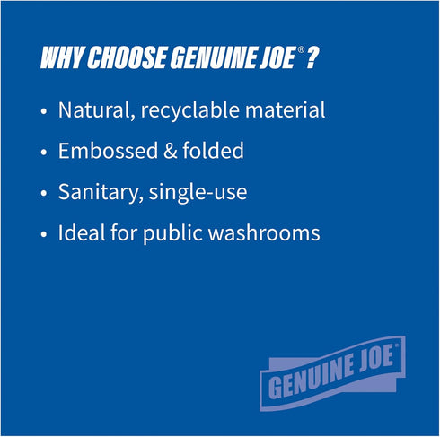 Genuine Joe GJO21040 Multifold Natural Towels, 9.25" x 9.40",Packaging may vary, Pack of 4000...