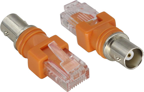BNC Female RJ45 Male RF coaxial Adapter,only Used for Analyzer,Tester,line Meter and Other Test Equipment for Testing,can not Transmit Video and C...