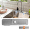 Silicone Kitchen Sink Splash Guard Faucet Mat (24" x 5.5"), 5° Slope Faucet Draining Mat, Faucet Handle Drip Catcher Tray Sink Drain Faucet Pad Be...