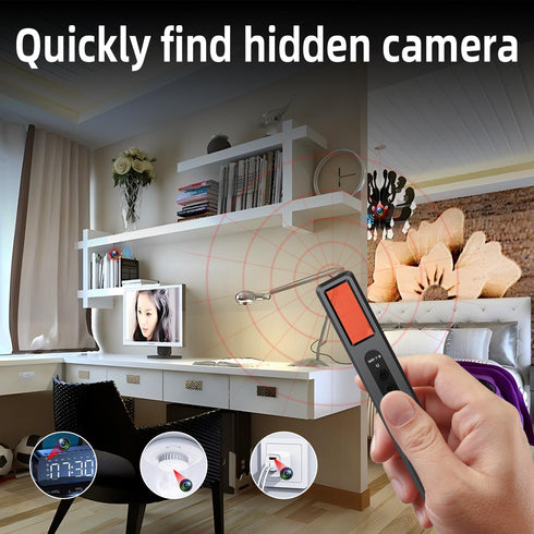 Hidden Camera Detectors Camera Detector - Magnet Detector Vibration Detecting RF Wireless Signal Scanner for Home/Office/Travel/Hotel, 4 Levels Se...