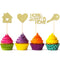 Zonon 55 Piece Home Sweet Home New House Welcome Party Cupcake Topper - Gold Glitter, Housewarming...