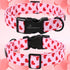 ARING PET Valentine's Day Dog Collar-Cute Cotton Heart Dog Collars, Adjustable Valentine Pink Heart Pet Collars Girl Puppy Collar with Quick Relea...