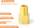 GASHER 5PCS 1/8" NPT Brake Line Adapter Fittings 3/8"-24 Threads for Inverted Flare Female...