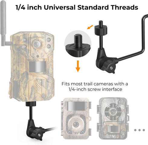 K&F Concept 2 Pack Trail Camera Holders, 360° Adjustable Game Camera Tree Mount...
