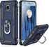 TJS Phone Case Compatible with Samsung Galaxy J7, Metal Ring Magnetic Support Protector Cover (Blue)...
