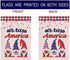 God Bless America Patriotic Garden Flag,4th of July Gnomes with US Star Garden Flag,Spring Summer Independence Day Double Sided Seasonal Burlap Ga...