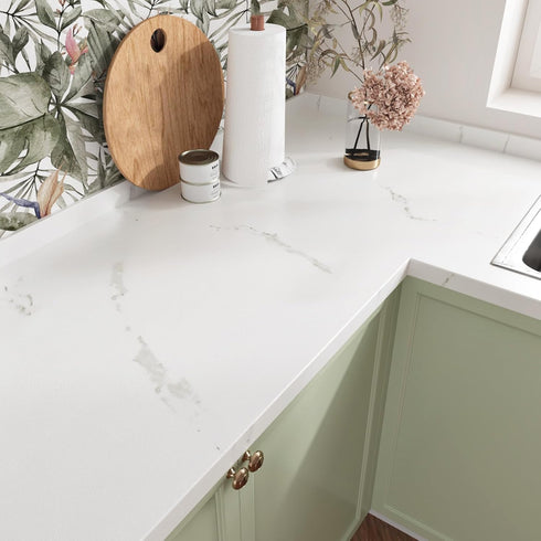 Matte Marble Contact Paper for Countertop Peel and Stick Countertops Waterproof White Contact Paper for Cabinets Granite Wallpaper for Counter Top...